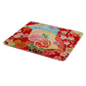 Traditionelles japanisches Blumengelb Schneidebrett (Ecke)