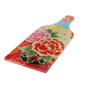 Traditionelles japanisches Blumengelb Schneidebrett (Ecke)