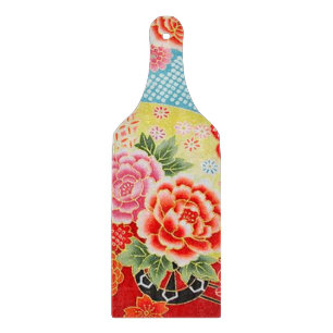 Traditionelles japanisches Blumengelb Schneidebrett