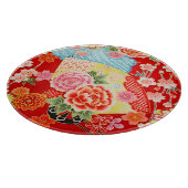 Traditionelles japanisches Blumengelb Schneidebrett (Ecke)