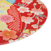 Traditionelles japanisches Blumengelb Schneidebrett (Ecke)