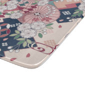 Traditionelles japanisches Blumenglas Sakura Pink  Schneidebrett (Ecke)