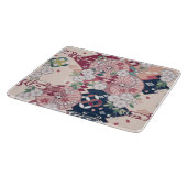 Traditionelles japanisches Blumenglas Sakura Pink  Schneidebrett (Ecke)
