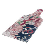 Traditionelles japanisches Blumenglas Sakura Pink  Schneidebrett (Ecke)