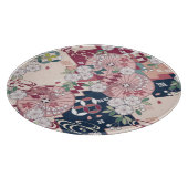 Traditionelles japanisches Blumenglas Sakura Pink  Schneidebrett (Ecke)