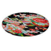 Traditionelles japanisches Blumenglas Schwarzer Bl Schneidebrett (Ecke)