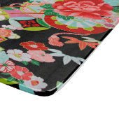 Traditionelles japanisches Blumenglas Schwarzer Bl Schneidebrett (Ecke)