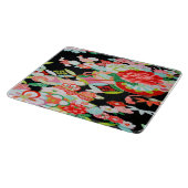 Traditionelles japanisches Blumenglas Schwarzer Bl Schneidebrett (Ecke)