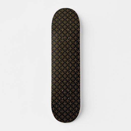 Traditionelles japanisches Design1 -SHIPPO- Black& Skateboard (Vorne)