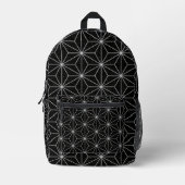 Traditionelles japanisches Design - Asanoha- Geome Bedruckter Rucksack (Vorderseite)