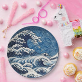 Traditionelles japanisches Design der Great Wave K Pappteller (Party)