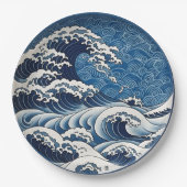 Traditionelles japanisches Design der Great Wave K Pappteller (Vorderseite)