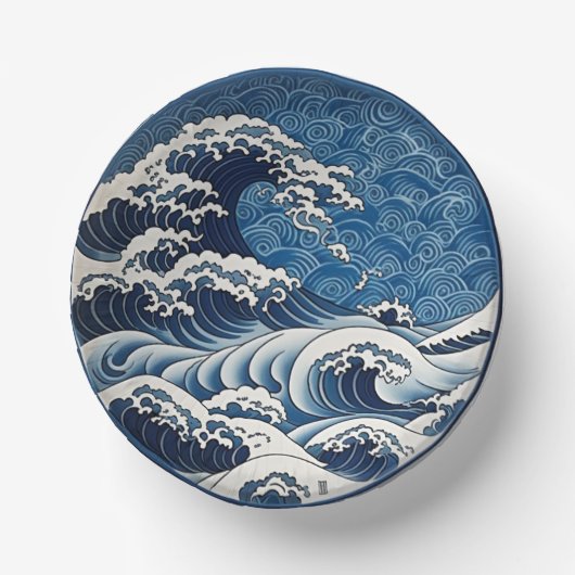 Traditionelles japanisches Design der Great Wave K Pappteller (Vorderseite)