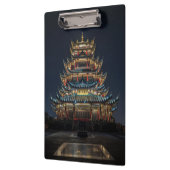 Traditionelles japanisches Gebäude beleuchtet Nach Klemmbrett (Links)