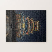 Traditionelles japanisches Gebäude beleuchtet Nach Puzzle (Horizontal)