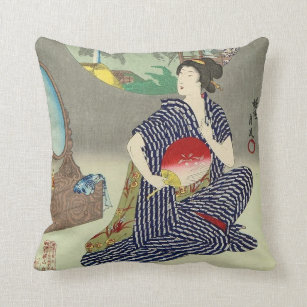 Traditionelles japanisches Geisha Cushion Throw Ki Kissen