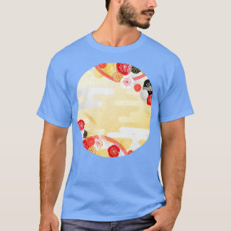 Traditionelles japanisches Goldenes Retro mit Blum T-Shirt