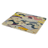 Traditionelles japanisches Kimono Blume Glas Schneidebrett (Ecke)