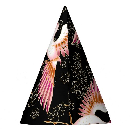 Traditionelles japanisches Kimono Motifs-Muster Partyhütchen (Rückseite)