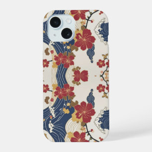 Traditionelles Japanisches Kimono-Muster iPhone 15 Hülle