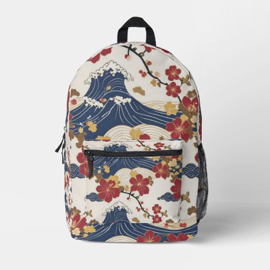 Traditionelles Japanisches Kimono-Muster-Rucksack Bedruckter Rucksack (Vorderseite)