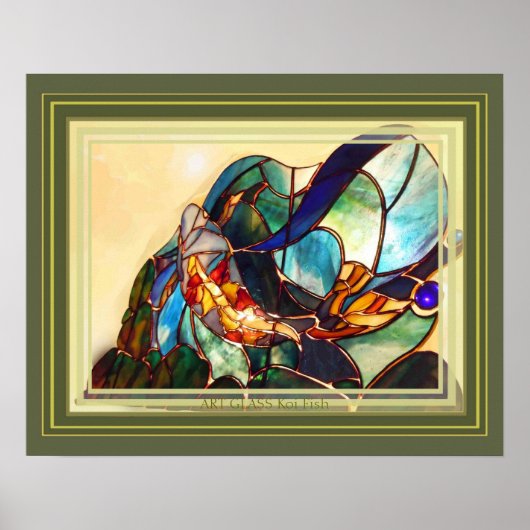 Traditionelles japanisches Koi Fish Nature Art Pos Poster (Vorne)