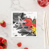 Traditionelles japanisches Koi unter Wasser Serviette (Beispiel)