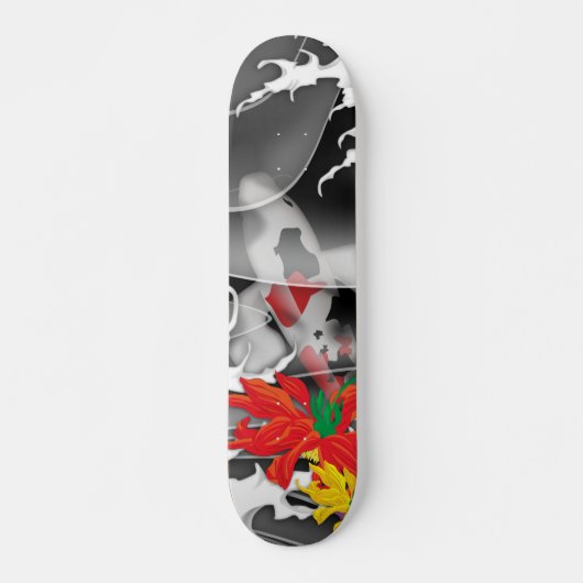 Traditionelles japanisches Koi unter Wasser Skateboard (Vorne)
