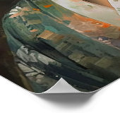 Traditionelles japanisches Kunstdruckposter Poster (Ecke)