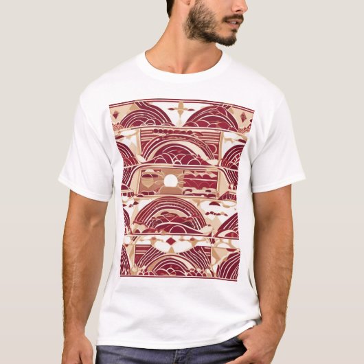 Traditionelles japanisches Muster-Textildesign 000 T-Shirt (Vorderseite)
