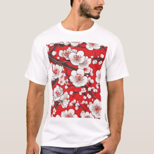 Traditionelles japanisches Musterdesign 0042 Stoff T-Shirt