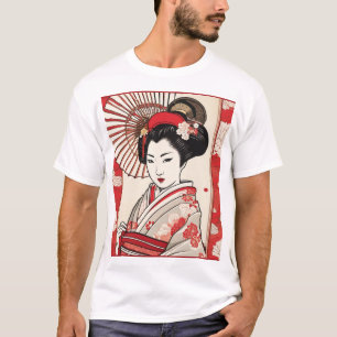 Traditionelles japanisches Musterdesign - Elegante T-Shirt