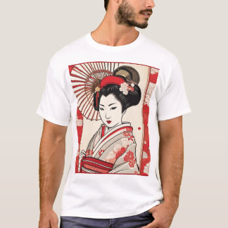 Traditionelles japanisches Musterdesign - Elegante T-Shirt