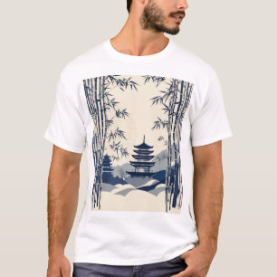 Traditionelles japanisches Musterdesign Elegantes T-Shirt