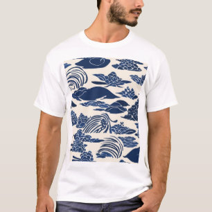Traditionelles japanisches Musterdesign nahtloser  T-Shirt