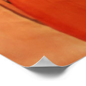 Traditionelles japanisches Paar in Orange Poster (Ecke)