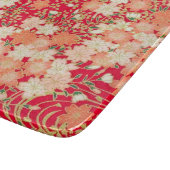 Traditionelles japanisches Sakura Red Gold Glas Schneidebrett (Ecke)