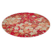 Traditionelles japanisches Sakura Red Gold Glas Schneidebrett (Ecke)