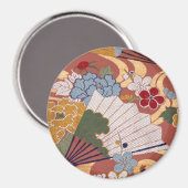 Traditionelles japanisches Stoffdesign Magnet (Vorderseite/Rückseite)