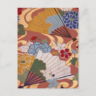 Traditionelles japanisches Stoffdesign Postcard Postkarte