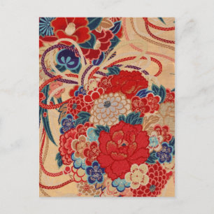 Traditionelles japanisches Stoffdesign Postcard Postkarte