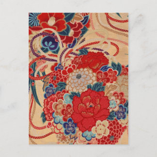 Traditionelles japanisches Stoffdesign Postcard Postkarte