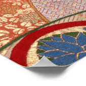 Traditionelles japanisches Stoffdesign Poster (Ecke)