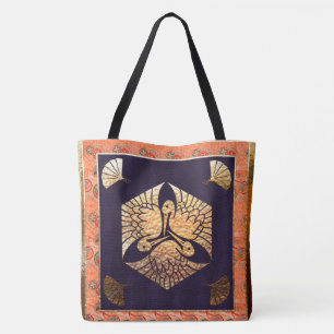 Traditionelles japanisches Swan-Motiv Tasche
