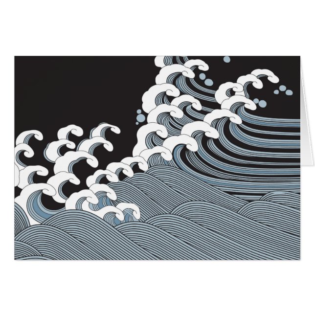 Traditionelles japanisches Wellenmuster (Vorderseite (Horizontal))
