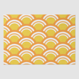 Traditionelles japanisches Wellenmuster in Gelb Seidenpapier