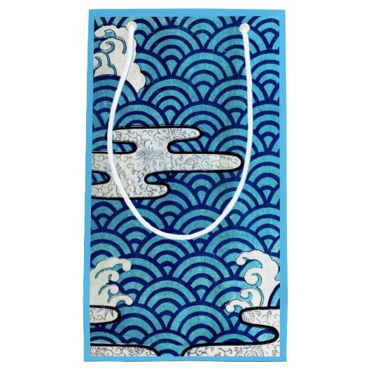 Traditionelles japanisches Wellenmuster Kleine Geschenktüte (Vorderseite)
