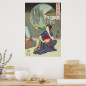 Traditionelles japanisches Woodprint Geisha Poster (Küche)