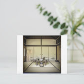 Traditionelles japanisches Zimmer Postkarte (Stehend Vorderseite)