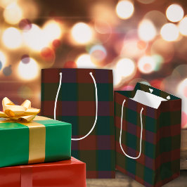 Traditionelles Kariert/Tartan-Urlaubspakete Mittlere Geschenktüte